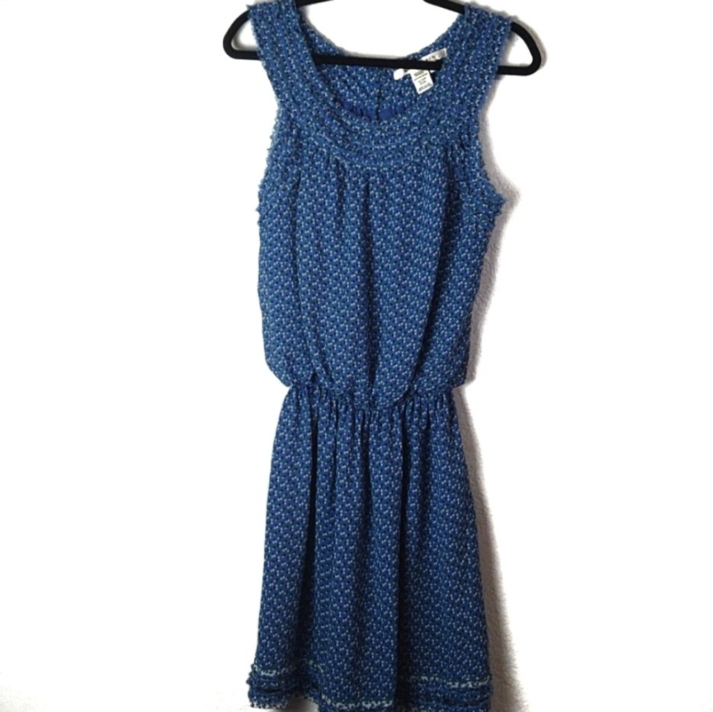 Max studio sz XL frilly polkadot sleeveless dress